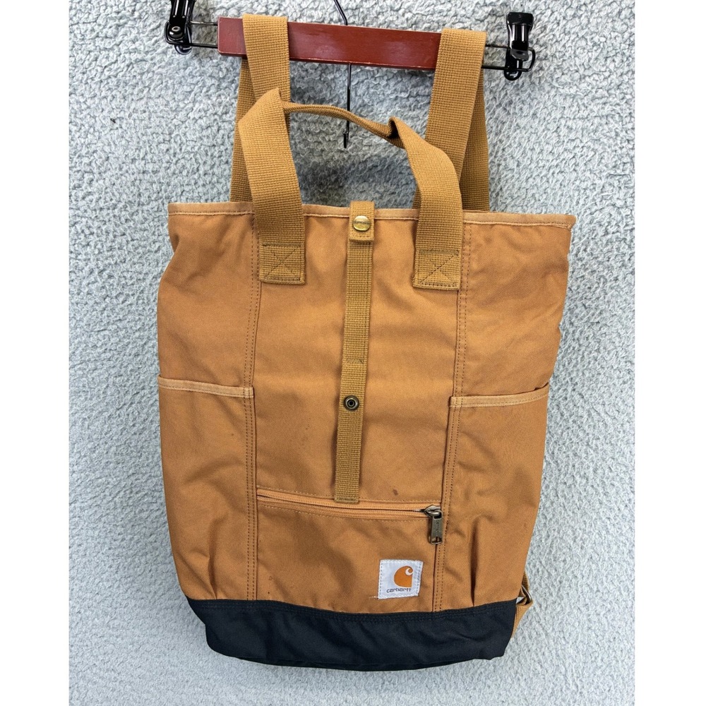 Carhartt Hybrid Backpack Tote Bag Unisex OSFA Brown Canvas Workwear Utility
